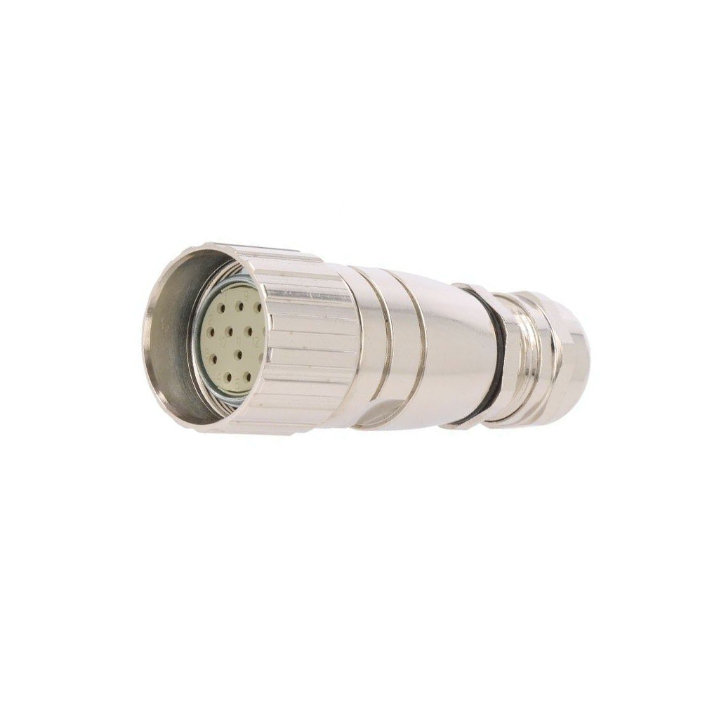 PXMBNI23FBF12ASC Connector: M23 Male PIN: 12 Female Soldering Straight 8A BU - Picture 1 of 1
