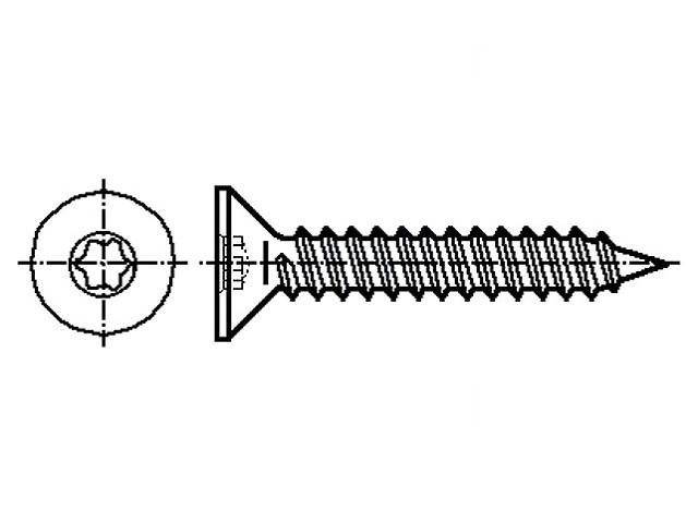 200X 3070482 screw for metal 2.2x13 head: lower head torx® zinc BN: 11255 BOSS - Picture 1 of 1
