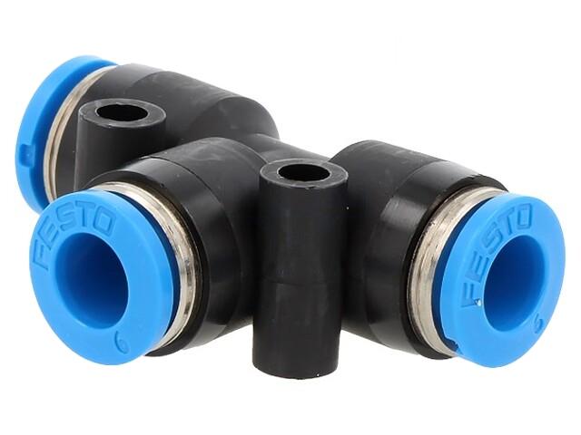 【f】【f】【8】【8】【824】【824】 FESTO QST-6 Push-In T-Connector 153129, (1 Pc) New Open Box