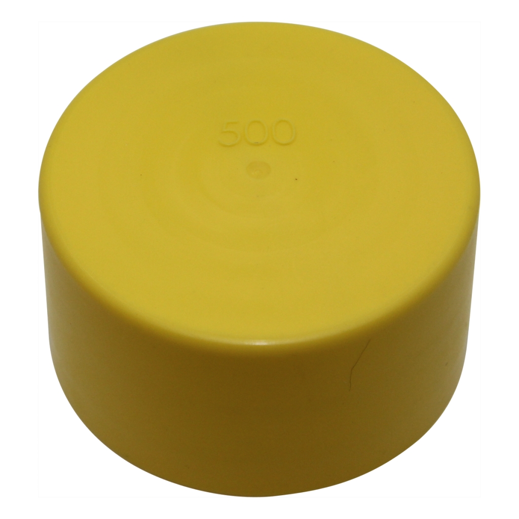 10X 480557-01 Aufsatz Korpus: gelb ØInn: 55,7mm H: 20mm Mat: LDPE Form: rund SUN - Bild 1 von 1