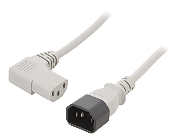 WN114-3/10/5GY Kabel IEC C13 weiblich 90,IEC C14 mnnlich PVC 5m grau 10A  LIAN | eBay