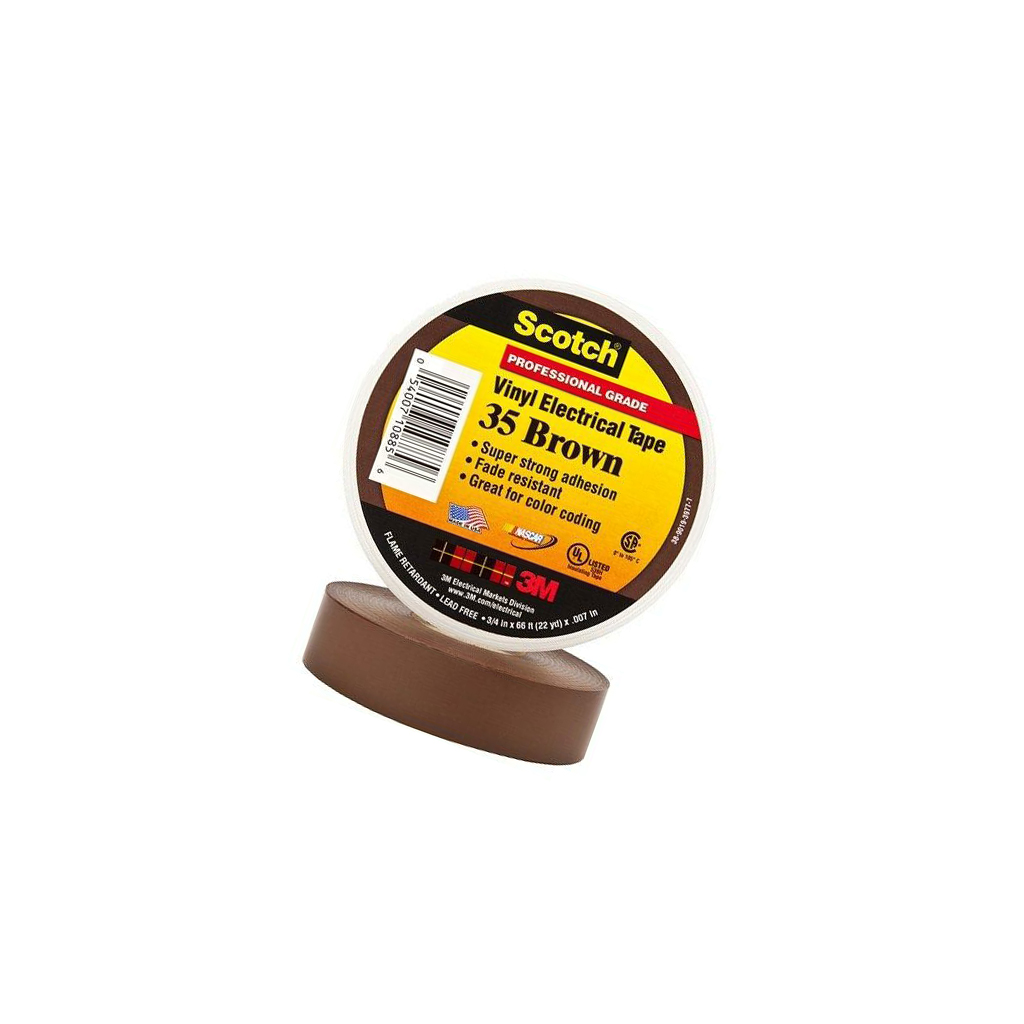 Scotch 35 Bn Tape Electrical Insulating W 19mm L m D 0 178mm Brown 225 3m Ebay