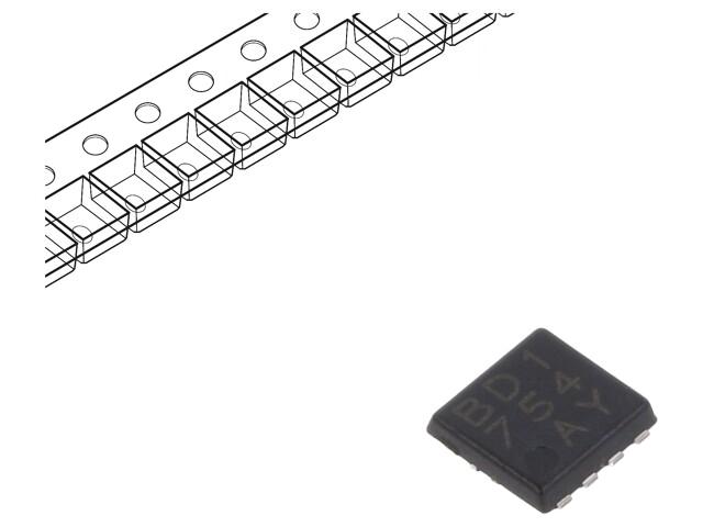 2X BD1754HFN-TR IC: Driver LED Controller HSON8 32mA 0.2-4.1V Ch: 4 2.7 ...