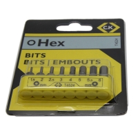 CK-4524 Set screwdriver bits 8pcs Allen hex CK-4524 Set screwdriver bits 8pcs Allen hex